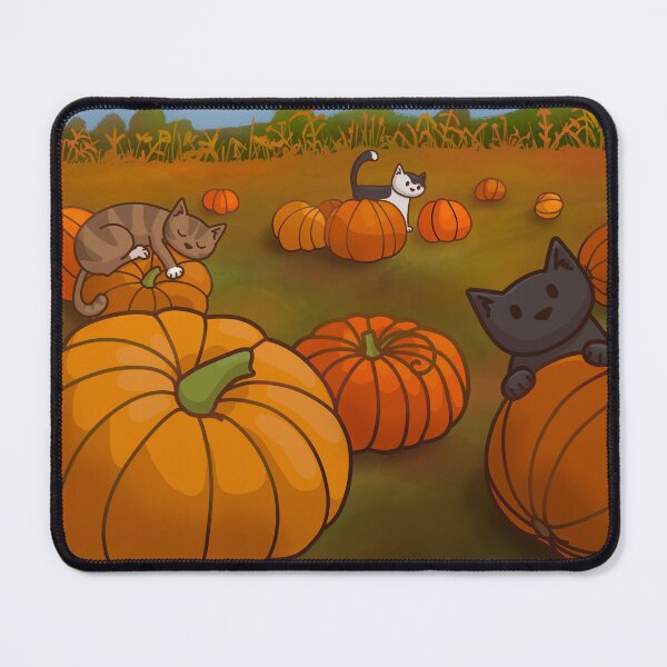 Item preview, October Pumpkin Patch Cats designed and sold by doodlecats.