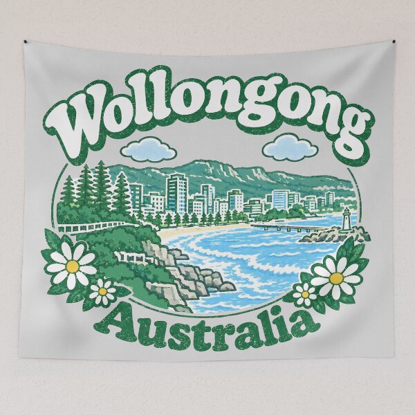 Item preview, Wollongong Australia Cute Foral City designed and sold by HowToCanadian.