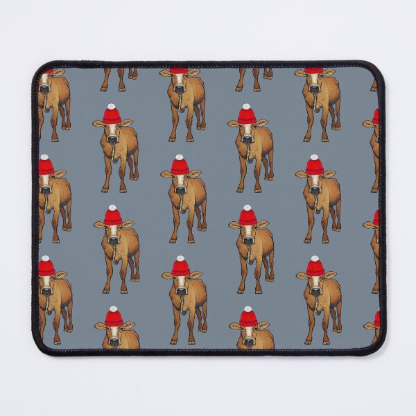 Item preview, Brown Calf with Red Winter Hat, Toque designed and sold by JoyfulWhimsy.