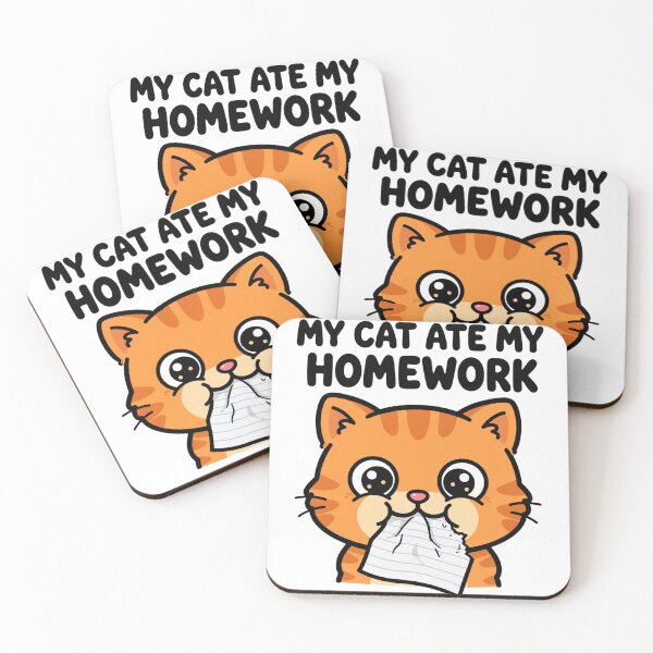 Item preview, My Cat Ate My Homework Funny Orange Cat designed and sold by the wellness script.