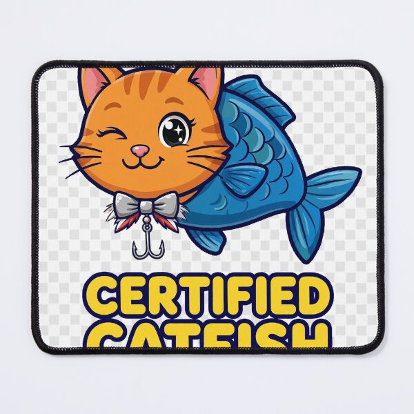 Item preview, Certified Catfish Funny Catfish Cat Meme T-Shirt designed and sold by ApparelOutpost.