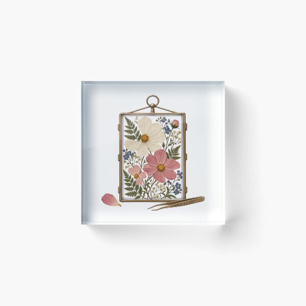 Item preview, Pressed Flower Frame Artist Botanical Art designed and sold by UrbanCanvvas.