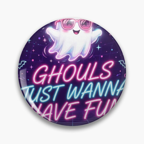 Artikelvorschau, Ghouls Just Wanna Have Fun Neon Halloween Ghost entworfen und verkauft von The Daily Grin.