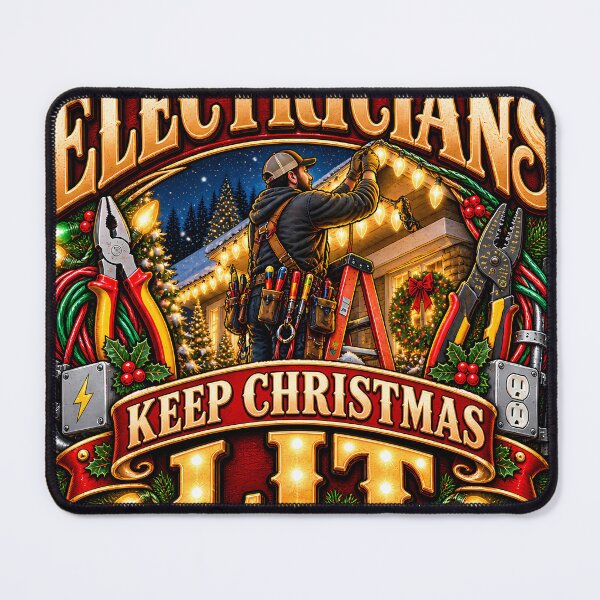Item preview, Electricians Keep Christmas Lit Electrician Christmas designed and sold by 198tees.