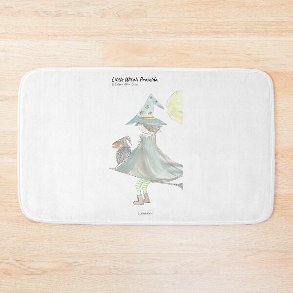Item preview, Little Witch Proselda and Edgar Allan Crow Watercolor Art designed and sold by lumekind.