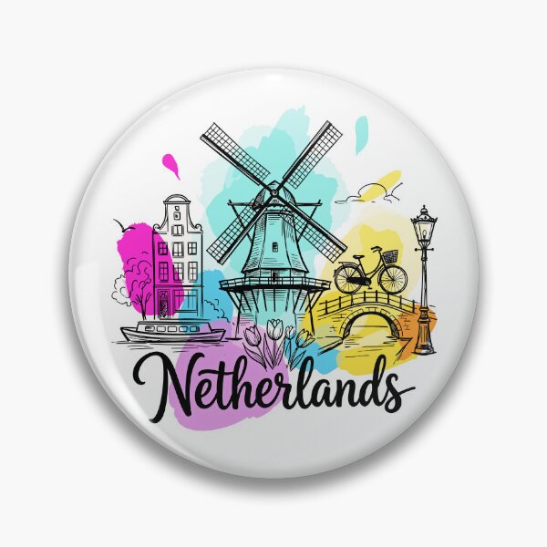 Item preview, Netherlands Travel Art - Dutch Windmill designed and sold by EdwinkOne.