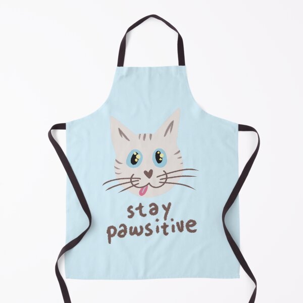Item preview, Stay Pawsitive White Cat designed and sold by DanuskaArt.