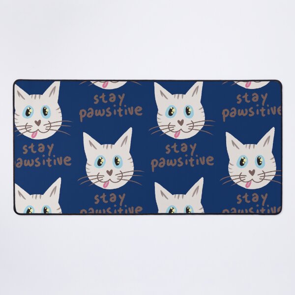 Item preview, Stay Pawsitive White Cat designed and sold by DanuskaArt.