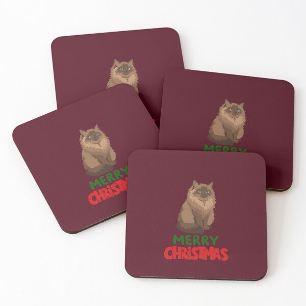 Item preview, Cute Ragdoll Cat Merry Christmas Holiday Art designed and sold by stormk10.
