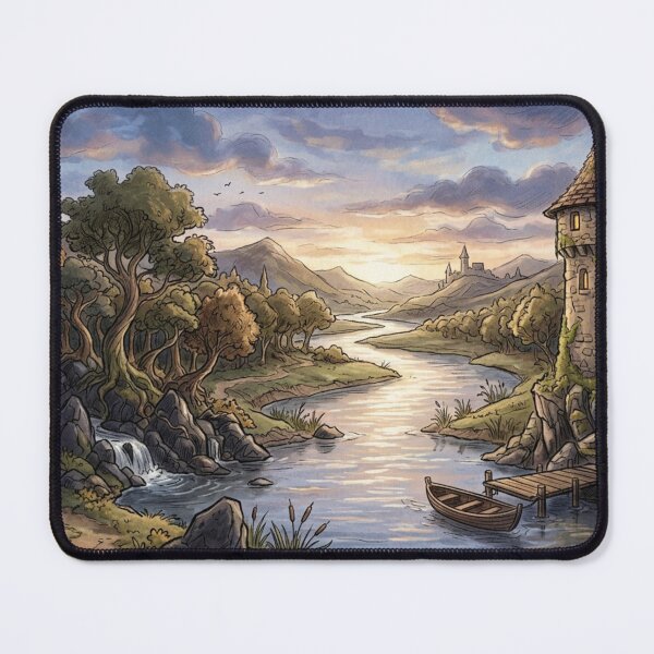 Item preview, Enchanted Tower By the River designed and sold by Sigtrix.