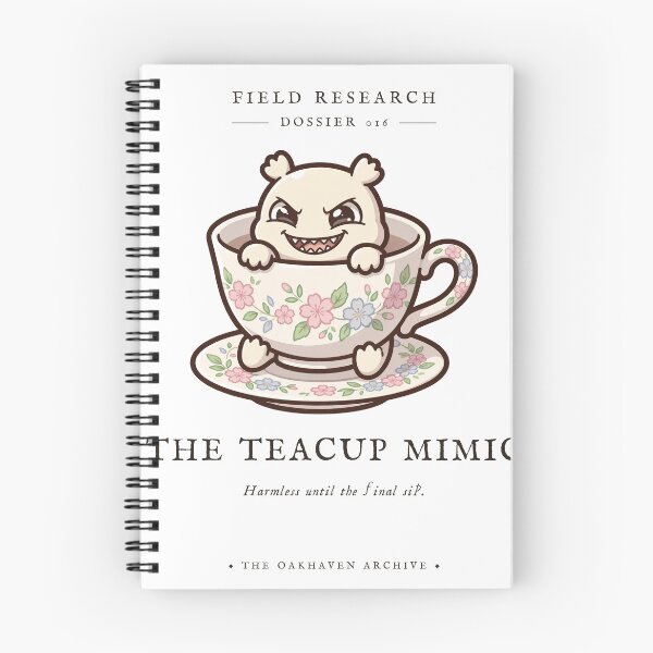 Item preview, The Teacup Mimic Funny Tea Sticker designed and sold by The Oakhaven Archive.