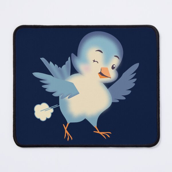 Item preview, Funny farting farts vintage winking blue bird designed and sold by BigMRanch.