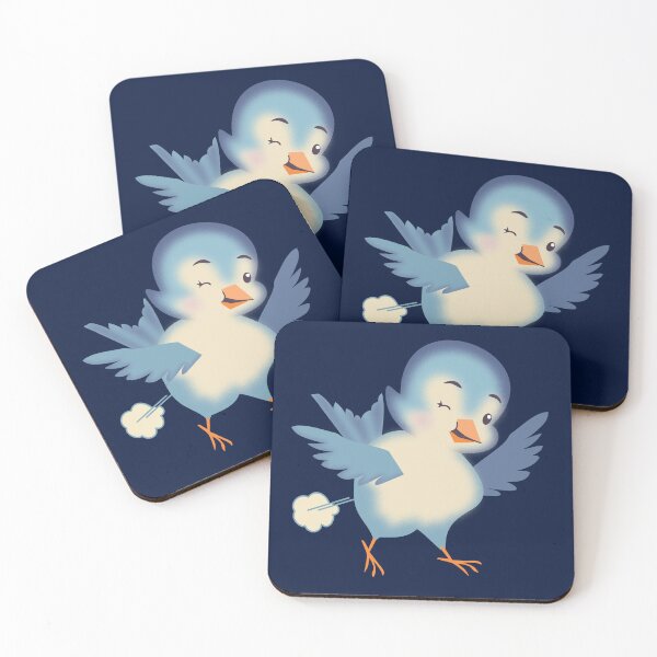 Item preview, Funny farting farts vintage winking blue bird designed and sold by BigMRanch.