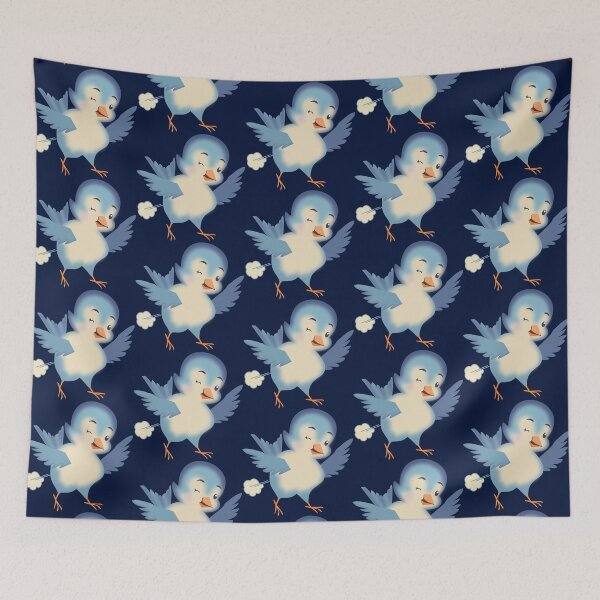 Item preview, Funny farting farts vintage winking blue bird designed and sold by BigMRanch.