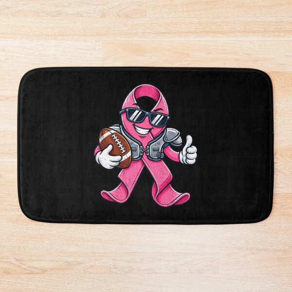 Item preview, Pink Ribbon Football Breast Cancer Awareness Champion Mascot designed and sold by OddPopARt.