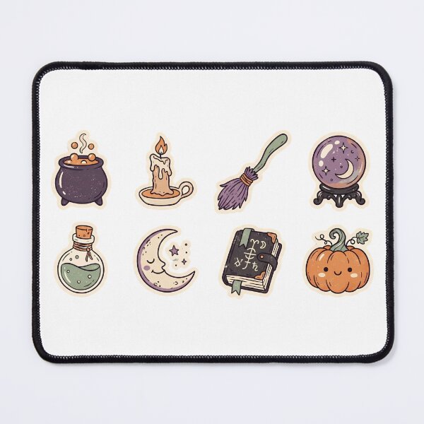 Item preview, Witchy Sticker Pack – Cauldron, Crystal Ball, Potion, Spellbook, Moon & Pumpkin Stickers designed and sold by abdelski.
