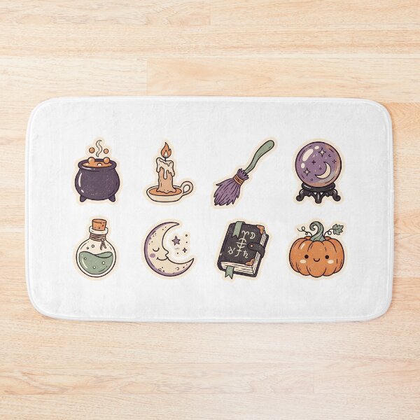 Item preview, Witchy Sticker Pack – Cauldron, Crystal Ball, Potion, Spellbook, Moon & Pumpkin Stickers designed and sold by abdelski.