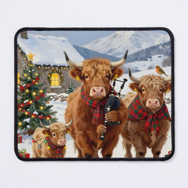 Item preview, Scottish Highland Cows Christmas designed and sold by Sybille-Yates.