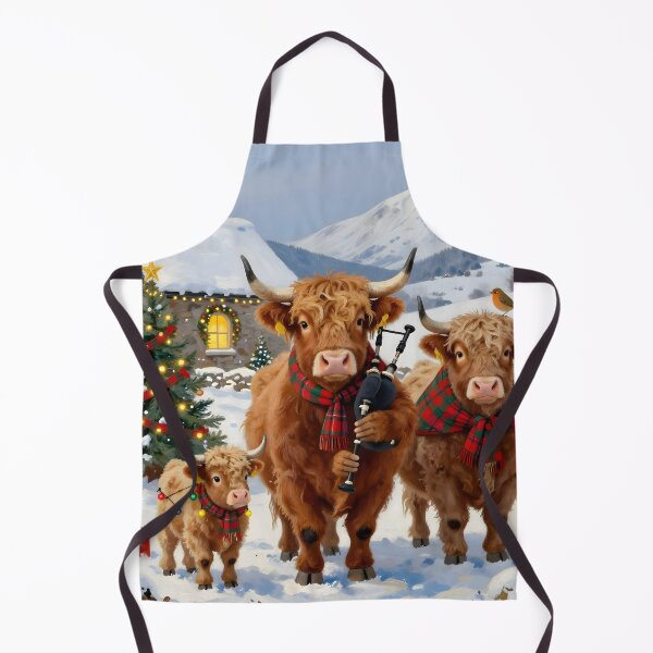 Item preview, Scottish Highland Cows Christmas designed and sold by Sybille-Yates.