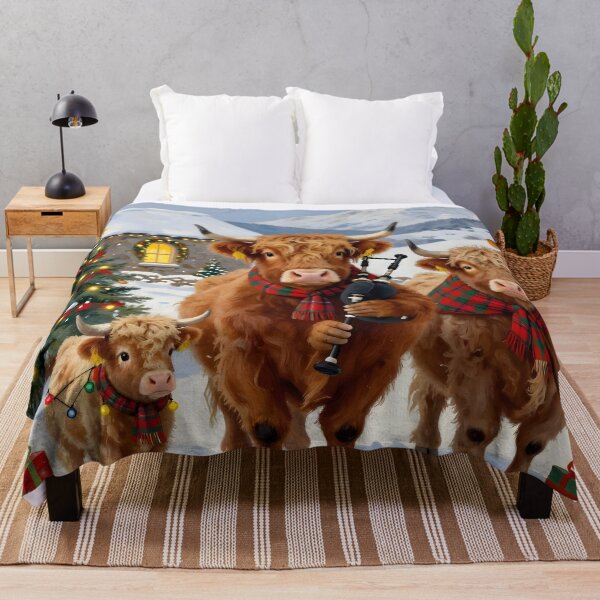 Item preview, Scottish Highland Cows Christmas designed and sold by Sybille-Yates.