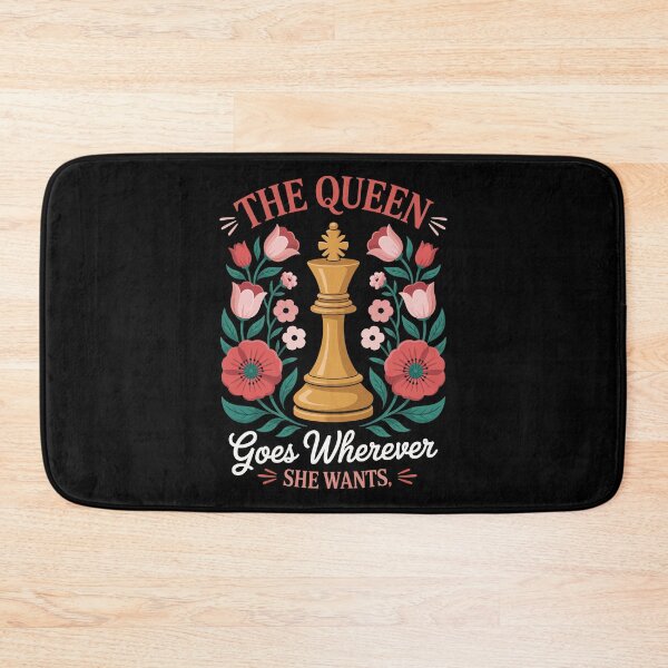 Item preview, The Queen Goes Wherever She Wants – Floral Chess Queen Art designed and sold by jkrphoto.
