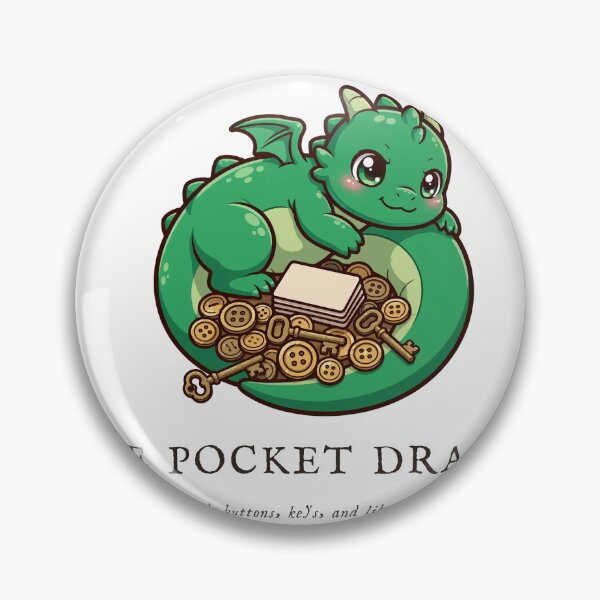 Item preview, The Pocket Dragon Cute Hoarder Sticker designed and sold by The Oakhaven Archive.