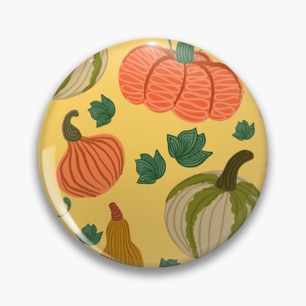 Item preview, Autumn Pumpkin Pattern – Pumpkins & Leaves on Sunny Yellow designed and sold by Christina Angele Design.