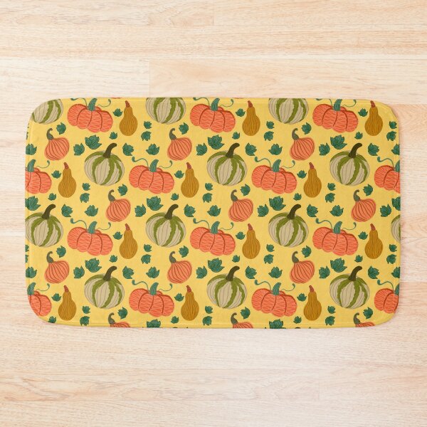 Item preview, Autumn Pumpkin Pattern – Pumpkins & Leaves on Sunny Yellow designed and sold by Christina Angele Design.