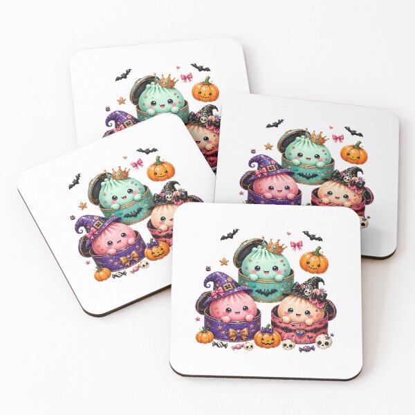 Item preview, Kawaii Halloween Squishies With Pumpkins Bats And Witches designed and sold by OddPopARt.