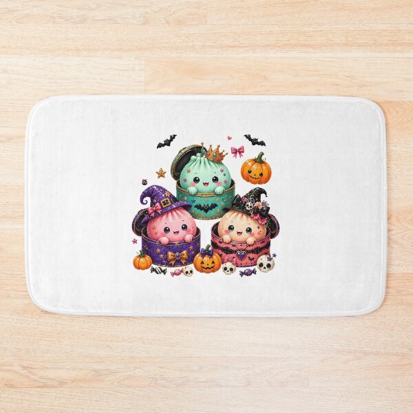 Item preview, Kawaii Halloween Squishies With Pumpkins Bats And Witches designed and sold by OddPopARt.