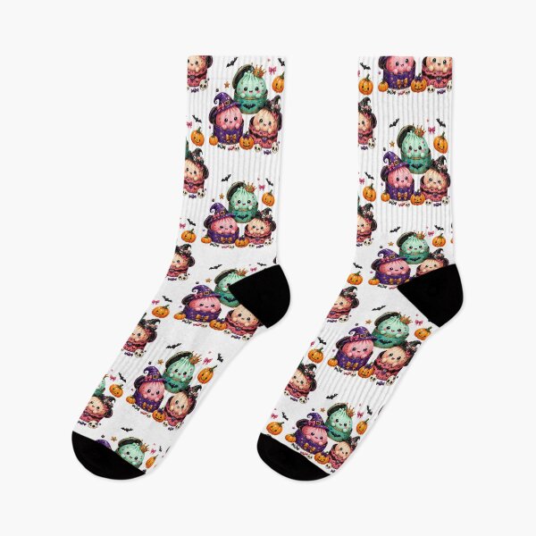 Item preview, Kawaii Halloween Squishies With Pumpkins Bats And Witches designed and sold by OddPopARt.