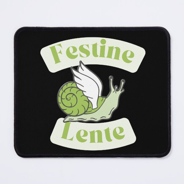 Item preview, Festina Lente Winged Snail Latin Motto designed and sold by DanniJordan.