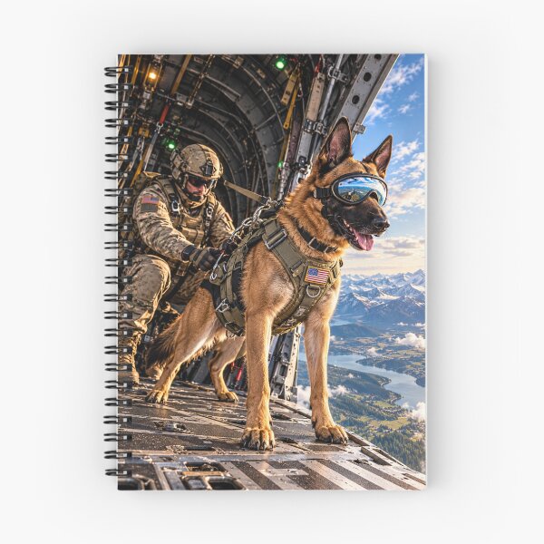 Item preview, American Airborne Malinois – US Military Working Dog Ready to Jump designed and sold by Redcon-fantasy.