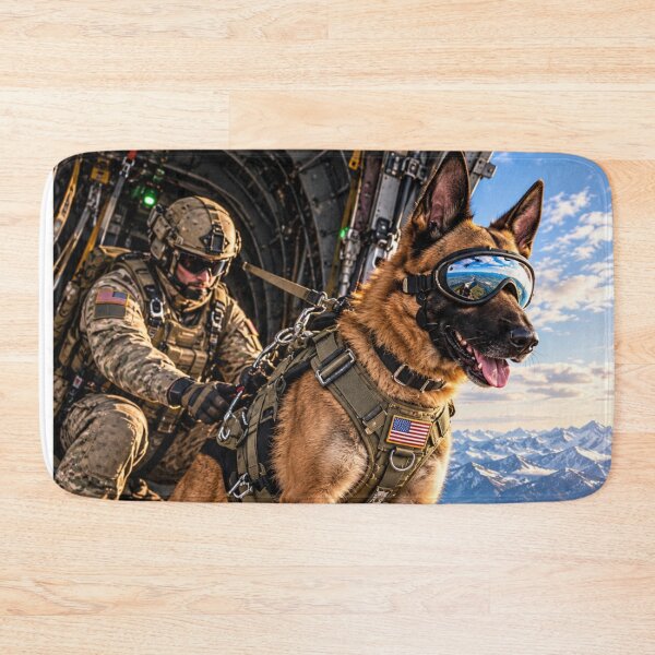 Item preview, American Airborne Malinois – US Military Working Dog Ready to Jump designed and sold by Redcon-fantasy.