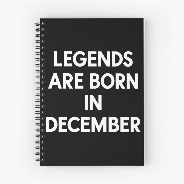 Item preview, Legends Are Born in December – Bold Minimalist Typography designed and sold by Fun In The Sun .
