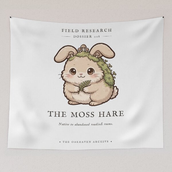 Item preview, The Moss Hare Abandoned Reading Room Sticker designed and sold by The Oakhaven Archive.