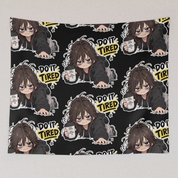 Item preview, Do It Tired, Cute Anime Girl, Motivationl Motto designed and sold by katerynaS99.