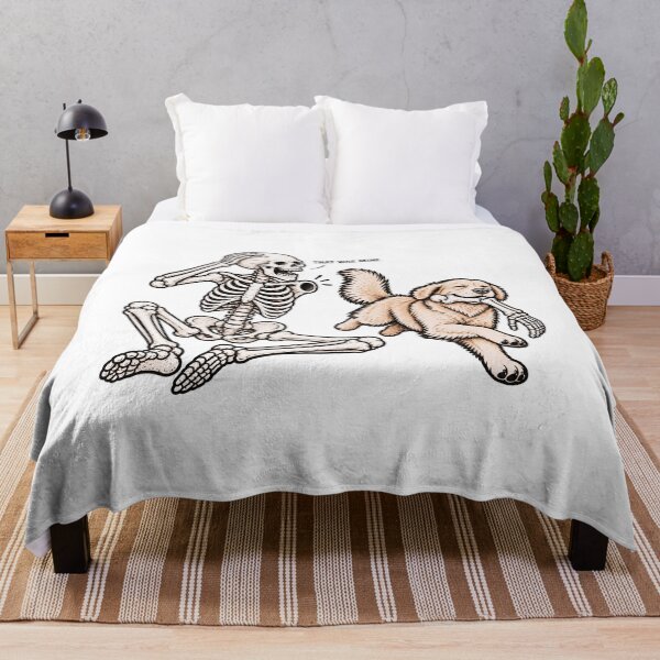 Item preview, Golden Retriever Stealing Skeleton Bone – Funny Halloween Dog designed and sold by pinkaesthetik.