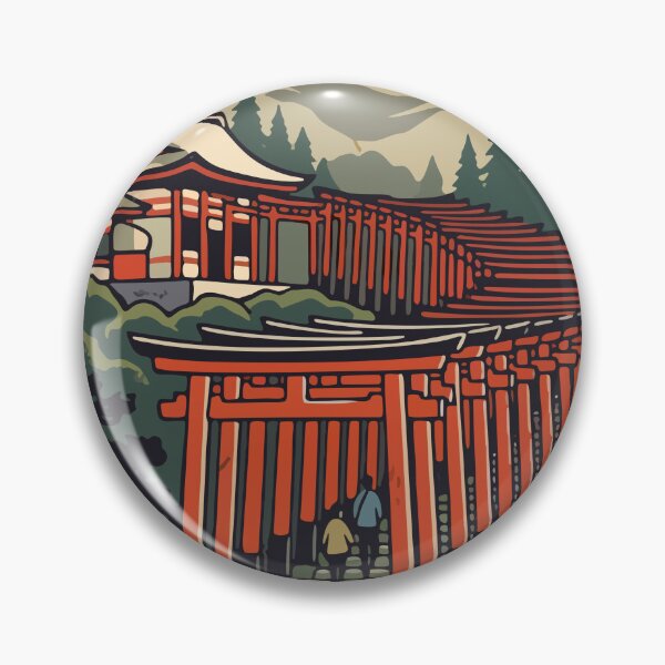 Item preview, Fushimi Inari Travel Badge designed and sold by JacksoonLester.