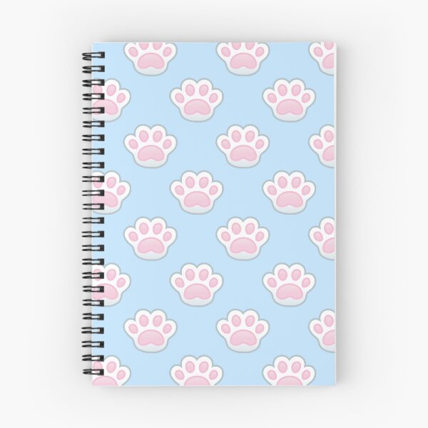 Item preview, Pattern of Cute White Cat Paws - Kawaii Chibi illustration designed and sold by Agamaji.