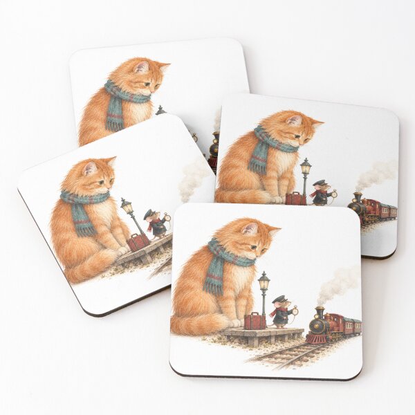 Item preview, The Cat Waiting for the Tiny Train designed and sold by DrizzyV.
