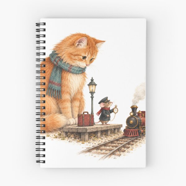 Item preview, The Cat Waiting for the Tiny Train designed and sold by DrizzyV.