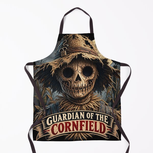 Item preview, Guardian of the Cornfield - Creepy Scarecrow Halloween Skull designed and sold by thirtyonestars.