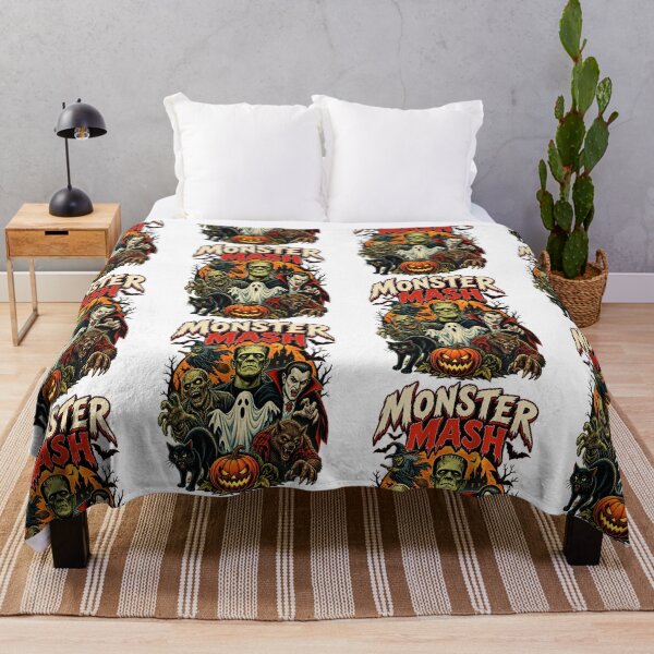 Item preview, Monster Mash Classic Halloween Horror Retro Collage designed and sold by cerima.