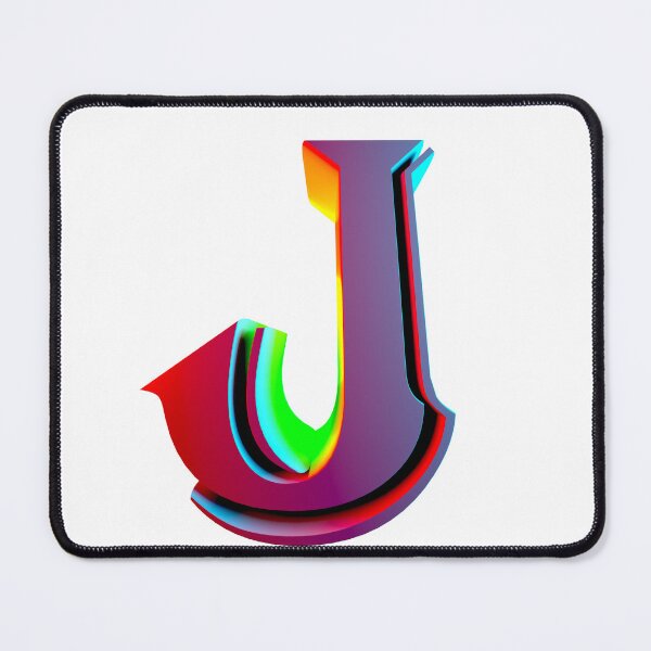Item preview, Neon 3D Letter J - Retro Synthwave Style designed and sold by Creatigrafo.