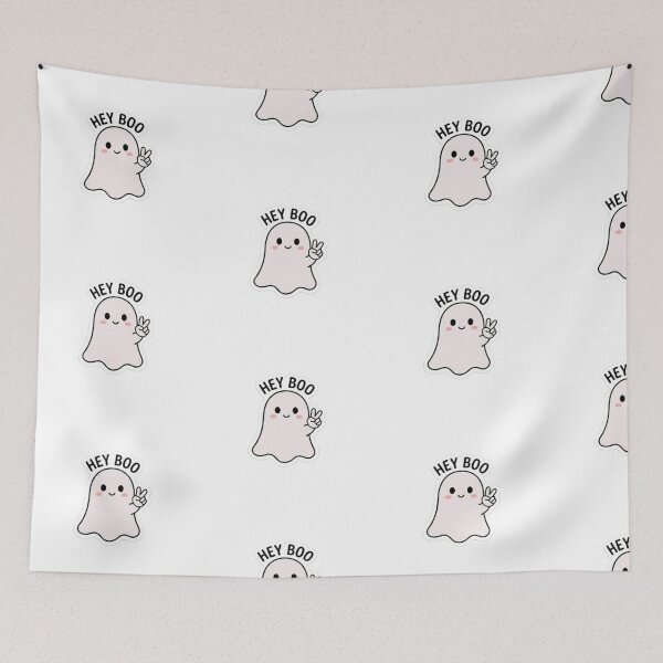 Item preview, Hey Boo Cute Ghost Sticker designed and sold by littleearty.