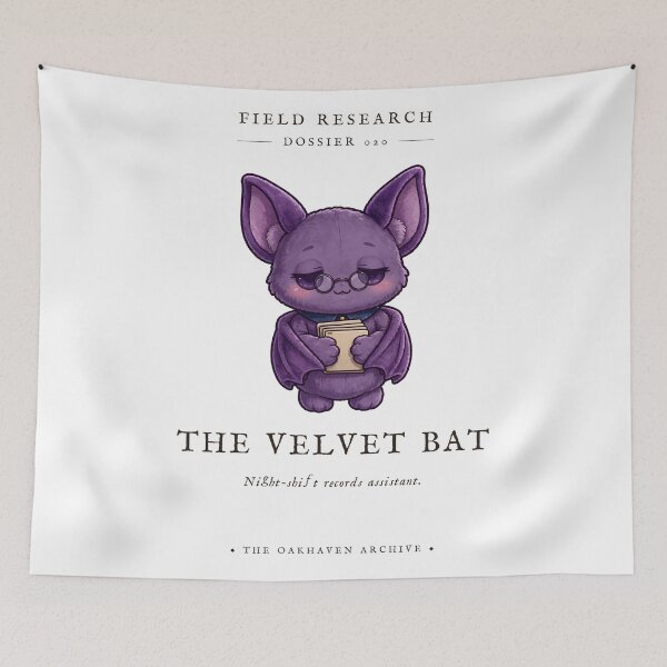 Item preview, The Velvet Bat Night Shift Sticker designed and sold by The Oakhaven Archive.
