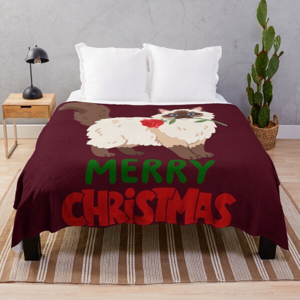 Item preview, Cute Ragdoll Cat Merry Christmas Holiday Art designed and sold by stormk10.