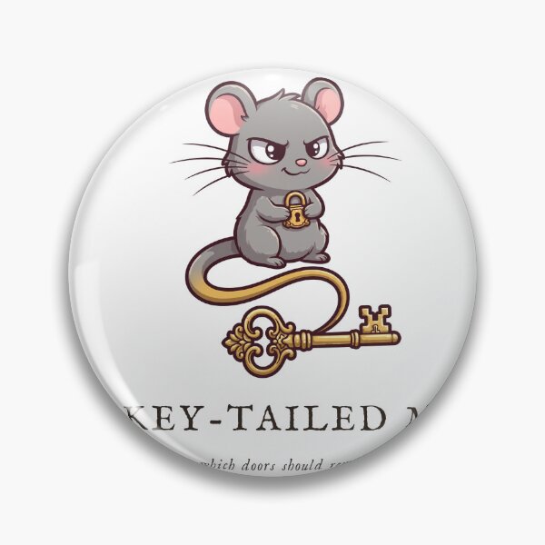 Item preview, The Key-Tailed Mouse Locked Doors Sticker designed and sold by The Oakhaven Archive.