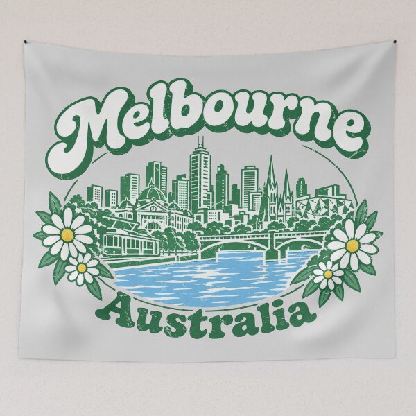 Item preview, Melbourne Australia Cute Foral City designed and sold by HowToCanadian.
